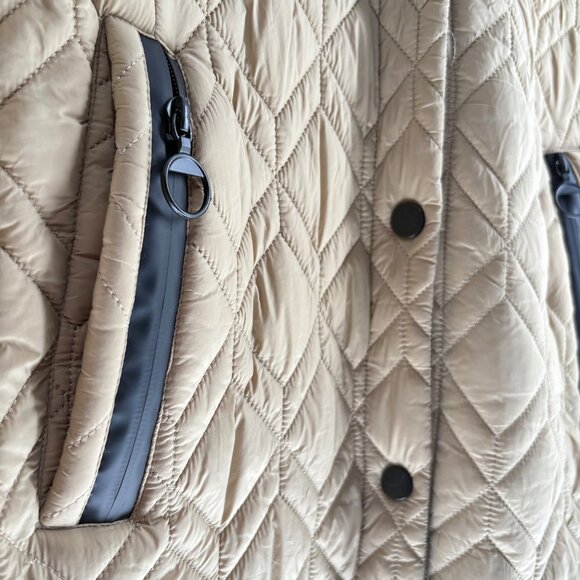Andrew Marc Womens Rialto Quilted Parka With Hood & Pockets Medium - Picture 10 of 16